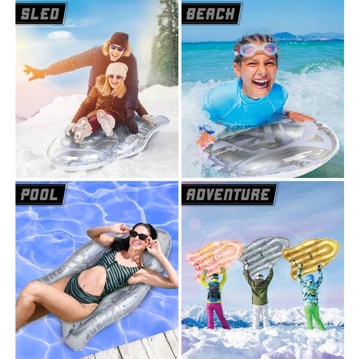 Cota Global – wholesale Uppblåsbara leksaker – Poolflotte - Silver Snow Boogie