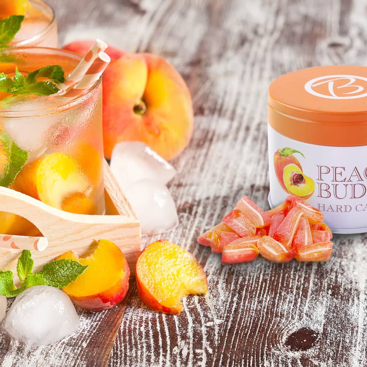 Butterfields Candy - Wholesale Zuigsnoepjes - Peach Buds Gift Box - Een zuidelijke traditie voor kousen!10