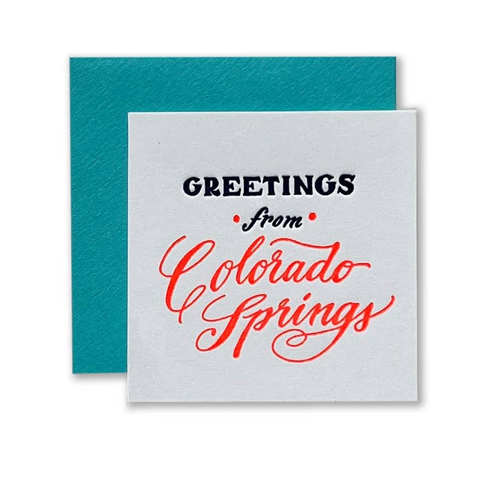 Ladyfingers Letterpress - Wholesale Everyday greeting card - Custom Order - Greetings from... Tiny Card