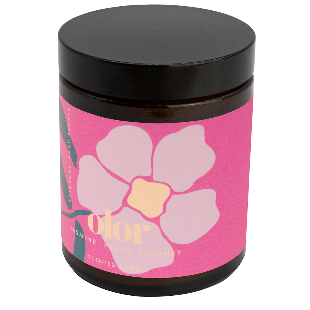 OLOR - Wholesale Jar/Filled Candle - Jasmine, Peach + Honey Jar Candle4