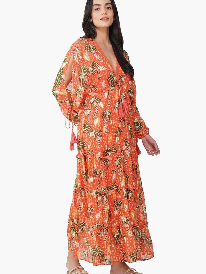 Set di 6 Vestiti Stampati Coral Farm Lurex (S,M,L) per la vendita all'ingrosso da parte di America & Beyond