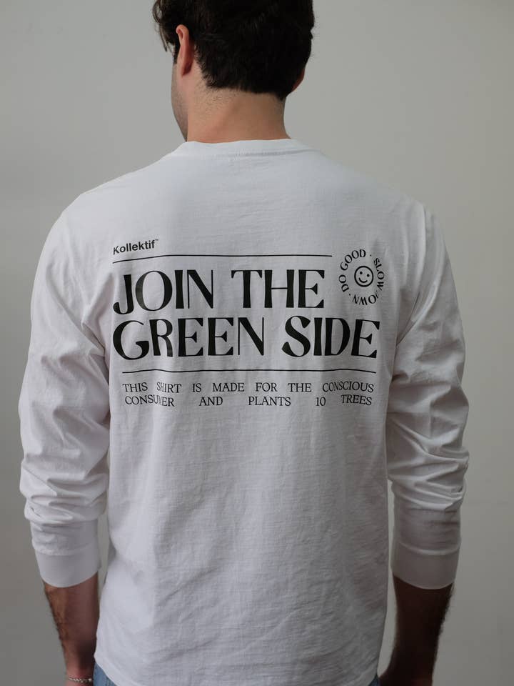 Lado verde - camiseta de manga comprida por atacado de Kollektif™