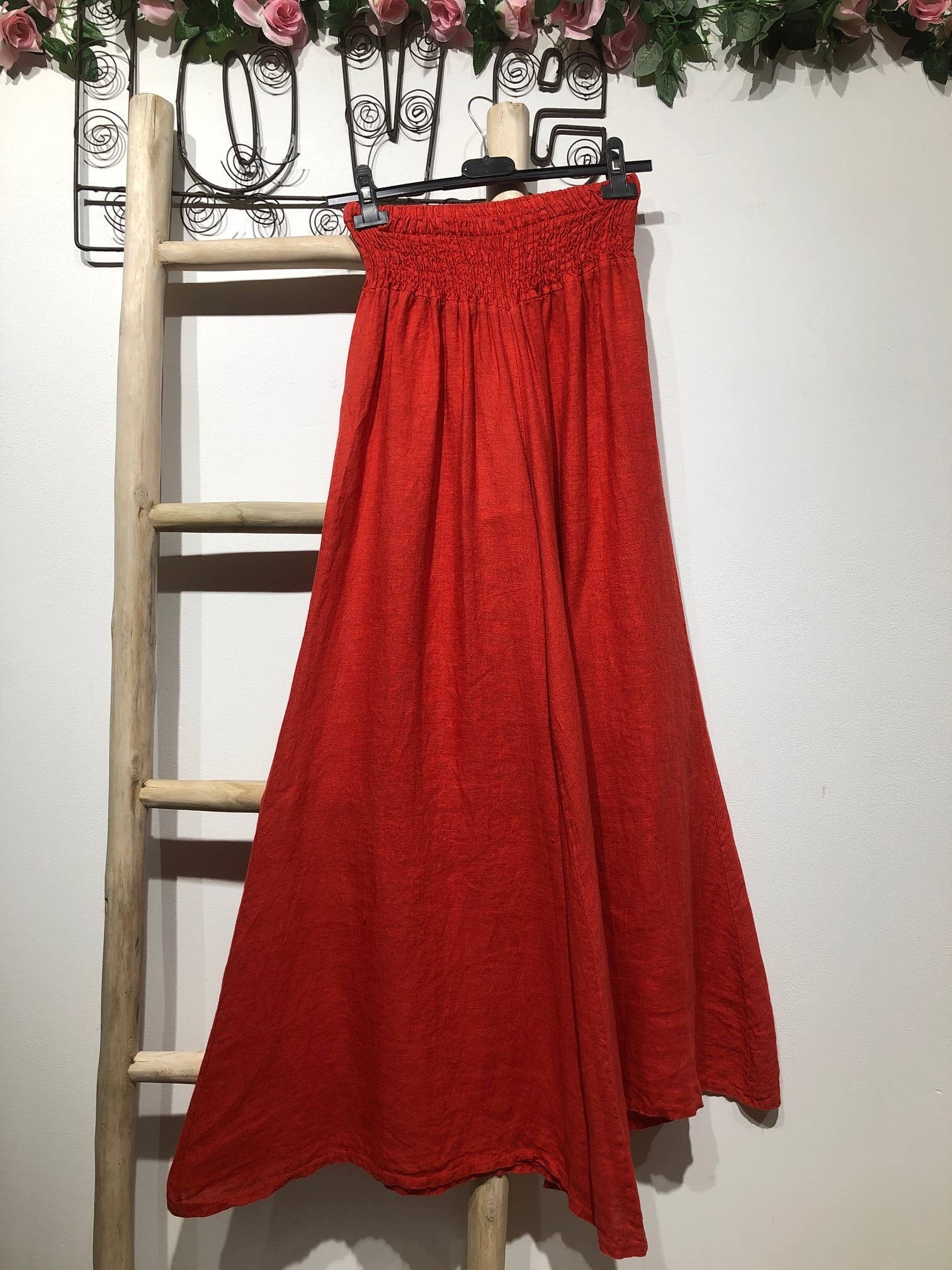 la maison des fibres naturelles - Wholesale Pants - Women's - Flared linen trousers 66031 100%LINEN54