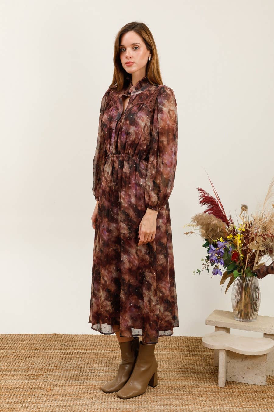 MOOYA - Wholesale Dress - Women's - Flowy long dress with gradient print - M211-12