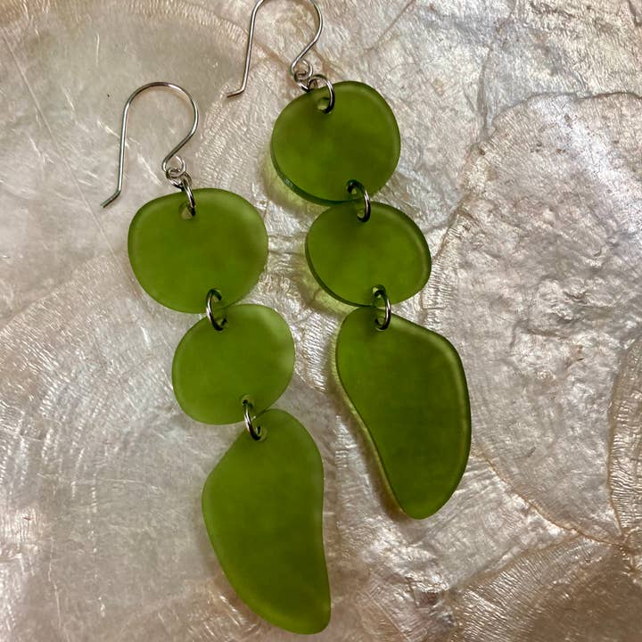 The Lost & Found - Wholesale Dangle Earrings - Triple Drop Earrings "Rainbow Irridescent"13