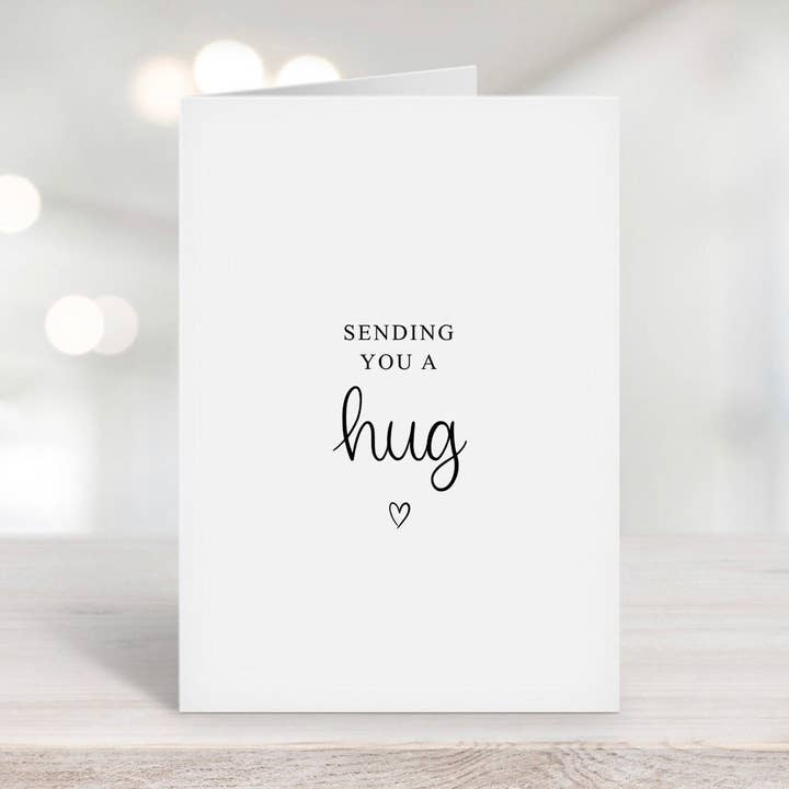 Sending You A Hug Card for wholesale by Kalm Lettering