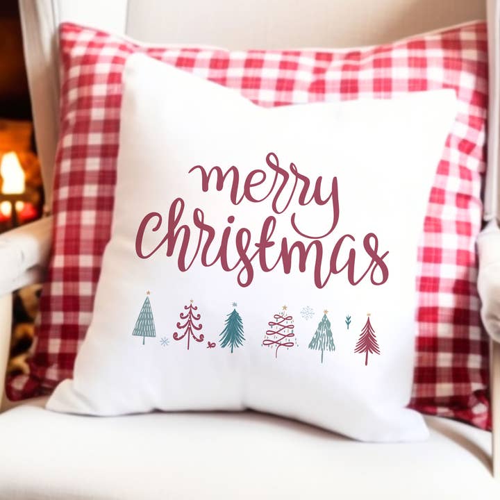 Merry Christmas Pillow, Winter Throw Pillow, Christmas Decor for wholesale by Canary Road