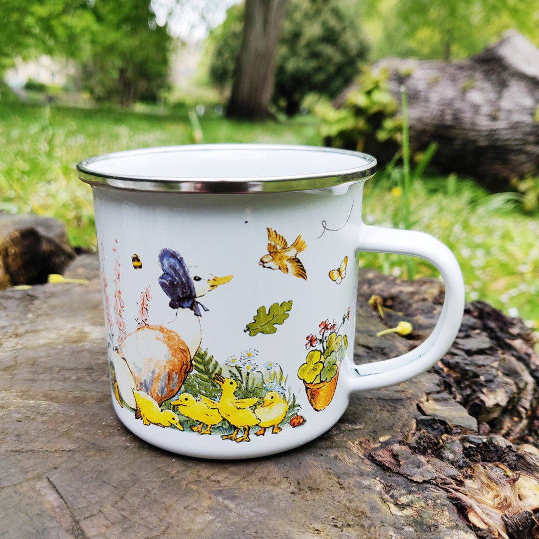 Robert Frederick Ltd – wholesale Coffee mug – Jemima Puddle-Duck Enamel Mug - Classic Beatrix Potter Design6