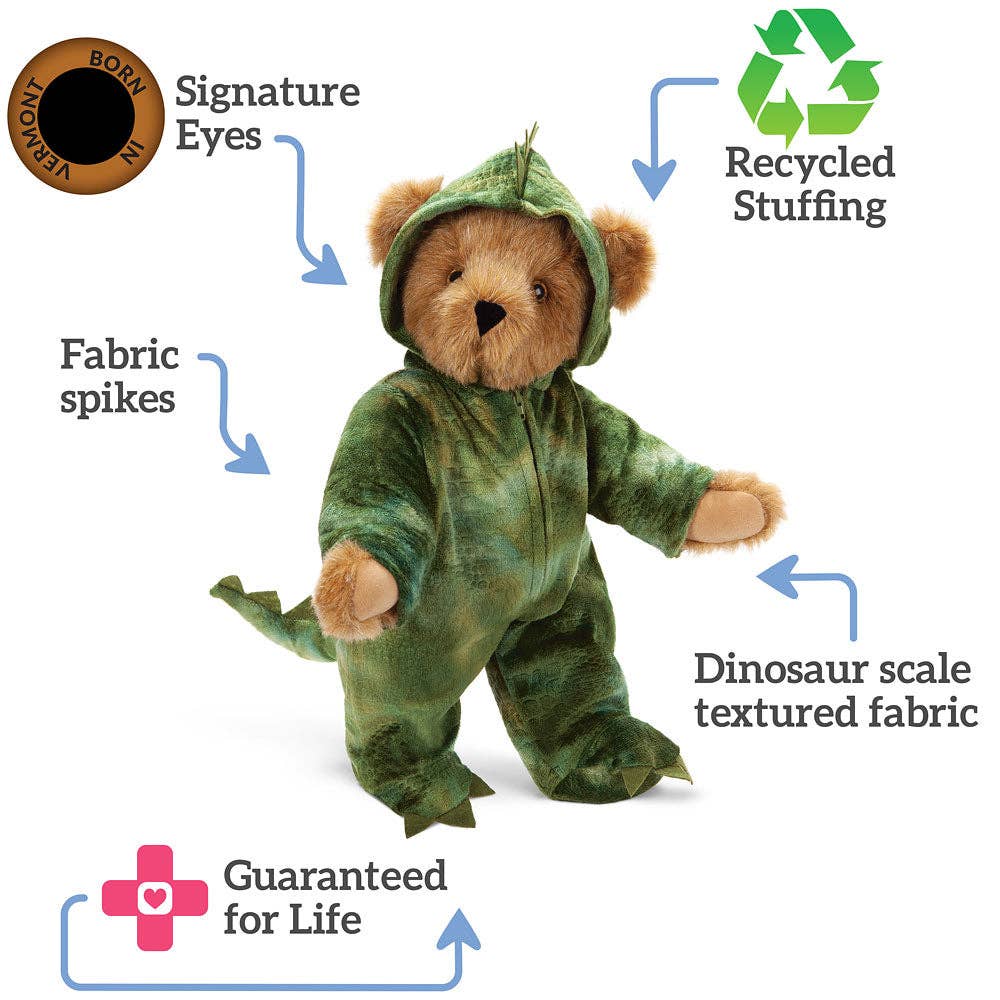 Vermont Teddy Bear - Wholesale Stuffed/Plush Toy - Kids & Baby - 15 In. Dinosaur Bear2