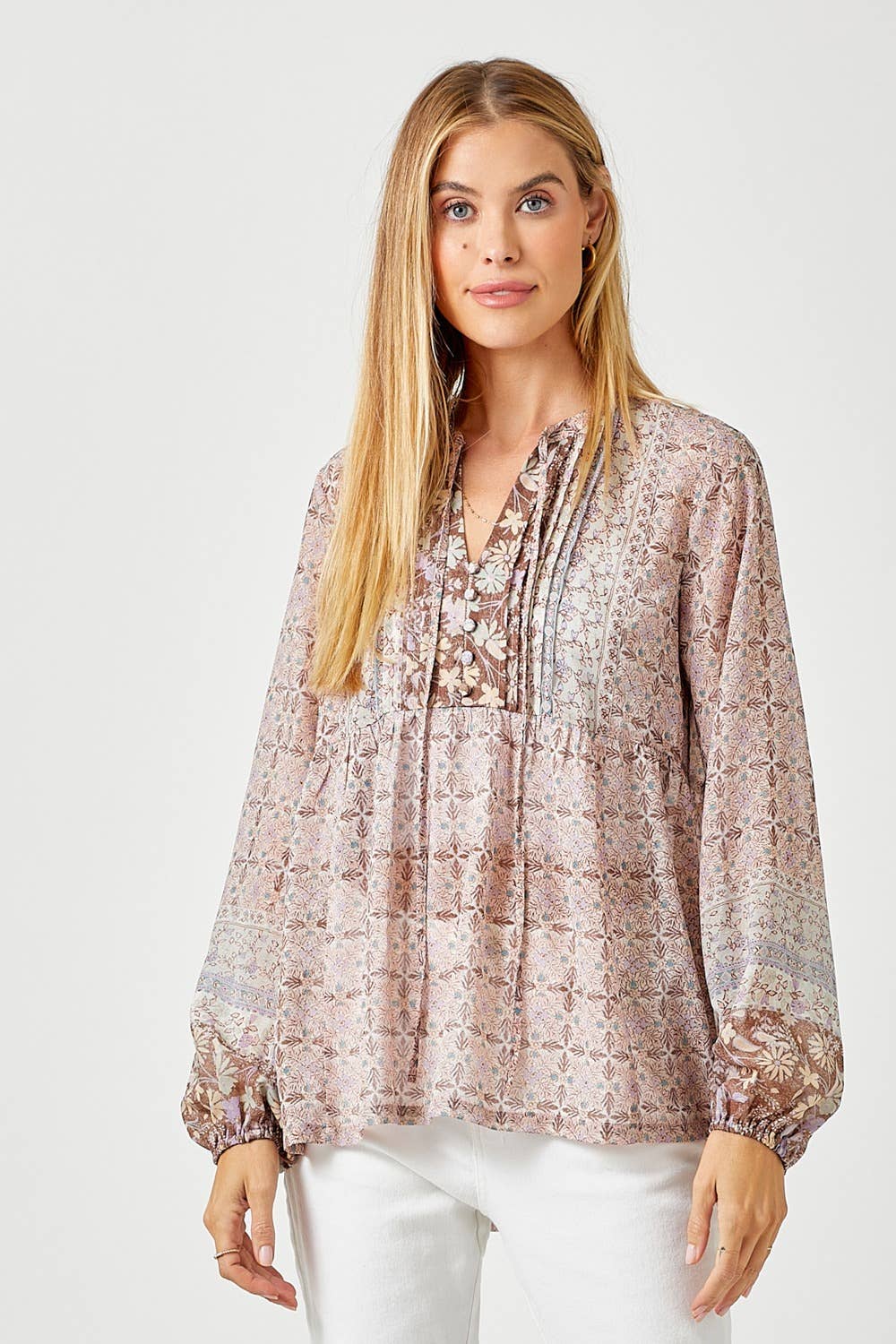 Mystree - Wholesale Blouse - Women's - 60521 Printed Peasant Blouse8