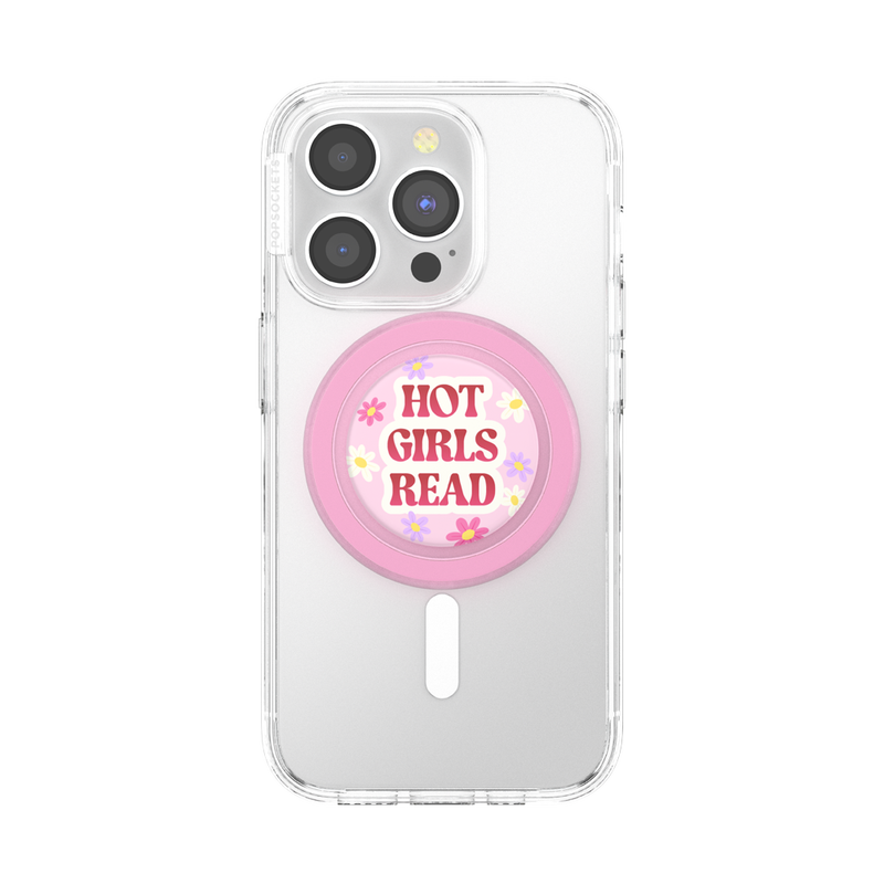 PopSockets - Wholesale Phone Grip - PopSockets MagSafe Phone Grip - Hot Girls Read Pink2