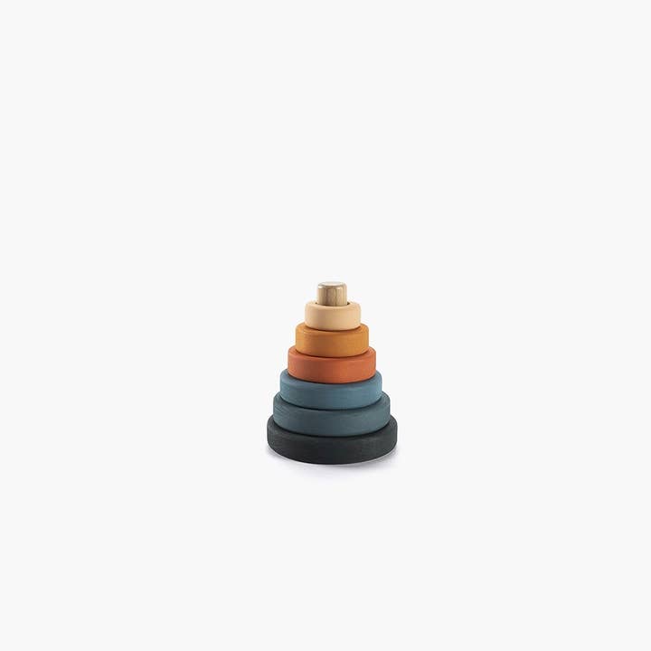 SABO concept - Wholesale Stacking rings game – Baby - Mini Ring Stacker | Wooden Pyramid Toy | Tropics
