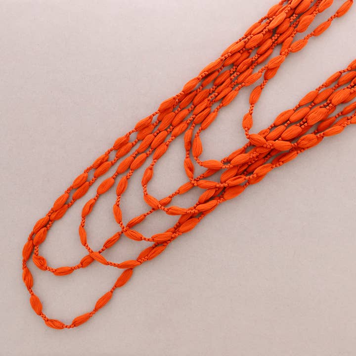 Sonata - Wholesale Woven Necklace - Multi Wool Bolitas Collar3