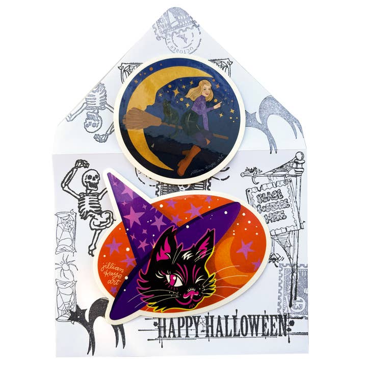 Jillian Kaye Art - Wholesale Sticker - Sabrina the Teenage Witch (and Salem) | 3" Vinyl Sticker2