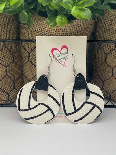Volleyball Circle Dangles for wholesale by Adorning Designs