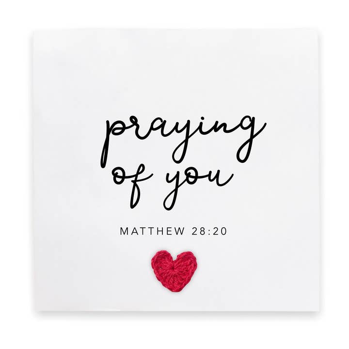 Christian Praying For Your thinking of you, sympathy Card for wholesale by Fifi's Handcrafted