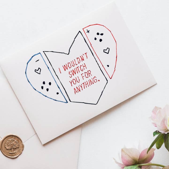 Carte de vœux I Wouldn't Switch You | Carte romantique pour la vente par Emily Faye Design Co.