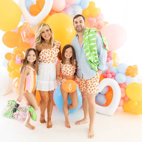 Say It With Stripes Men's Swim Trunks for wholesale by The Oaks Apparel Company