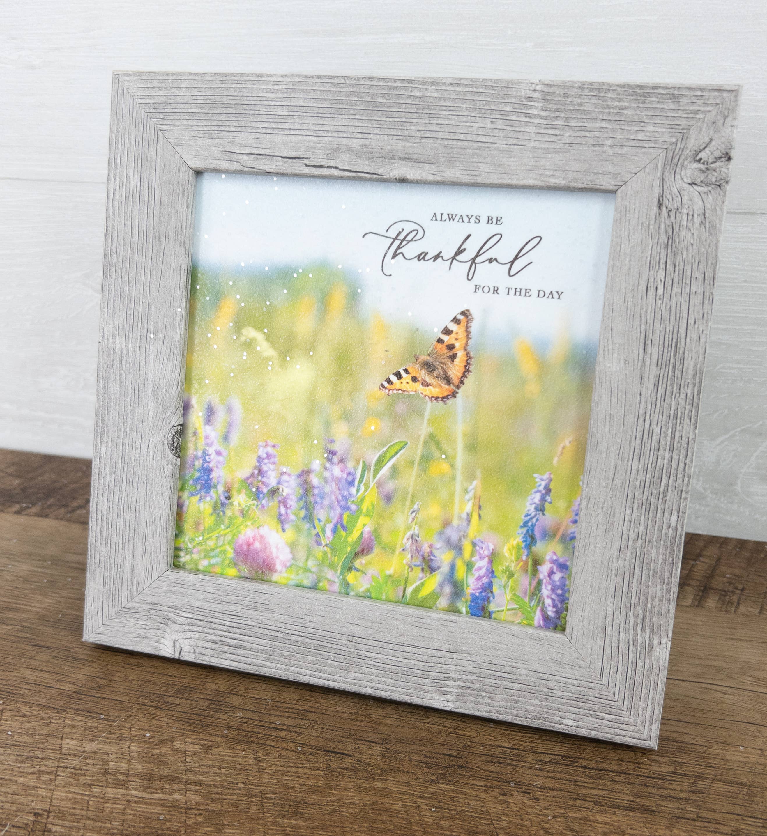 Summer Snow Art - Wholesale Sign - Always Be Thankful Butterflies Art Sign Picture Spring3