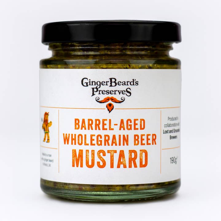 Op vat gerijpte volkoren biermosterd voor wholesale door GingerBeard's Preserves