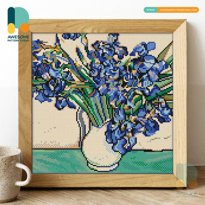 DS2279-120x120 iris af Vincent, diamantmalersæt for engroshandel hos Awesome Pattern Studio