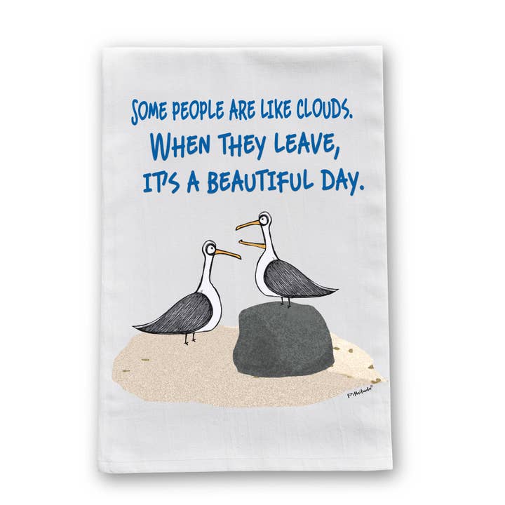 Serviette à vaisselle Mouette Nuages pour la vente par Pithitude