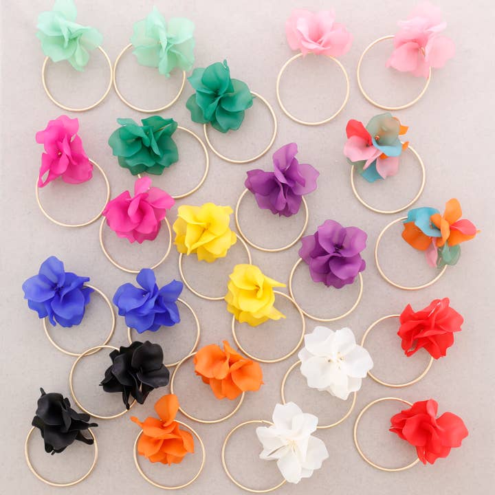 Sonata – Großhandel Click-Button-Schmuck – Druckohrringe aus Kunstharz mit Blütenblättern6