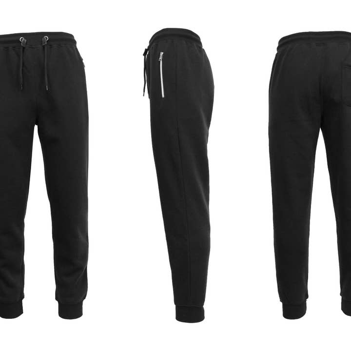 Pantaloni jogger da uomo in pile con tasche con cerniera per la vendita all'ingrosso da parte di Galaxy By Harvic