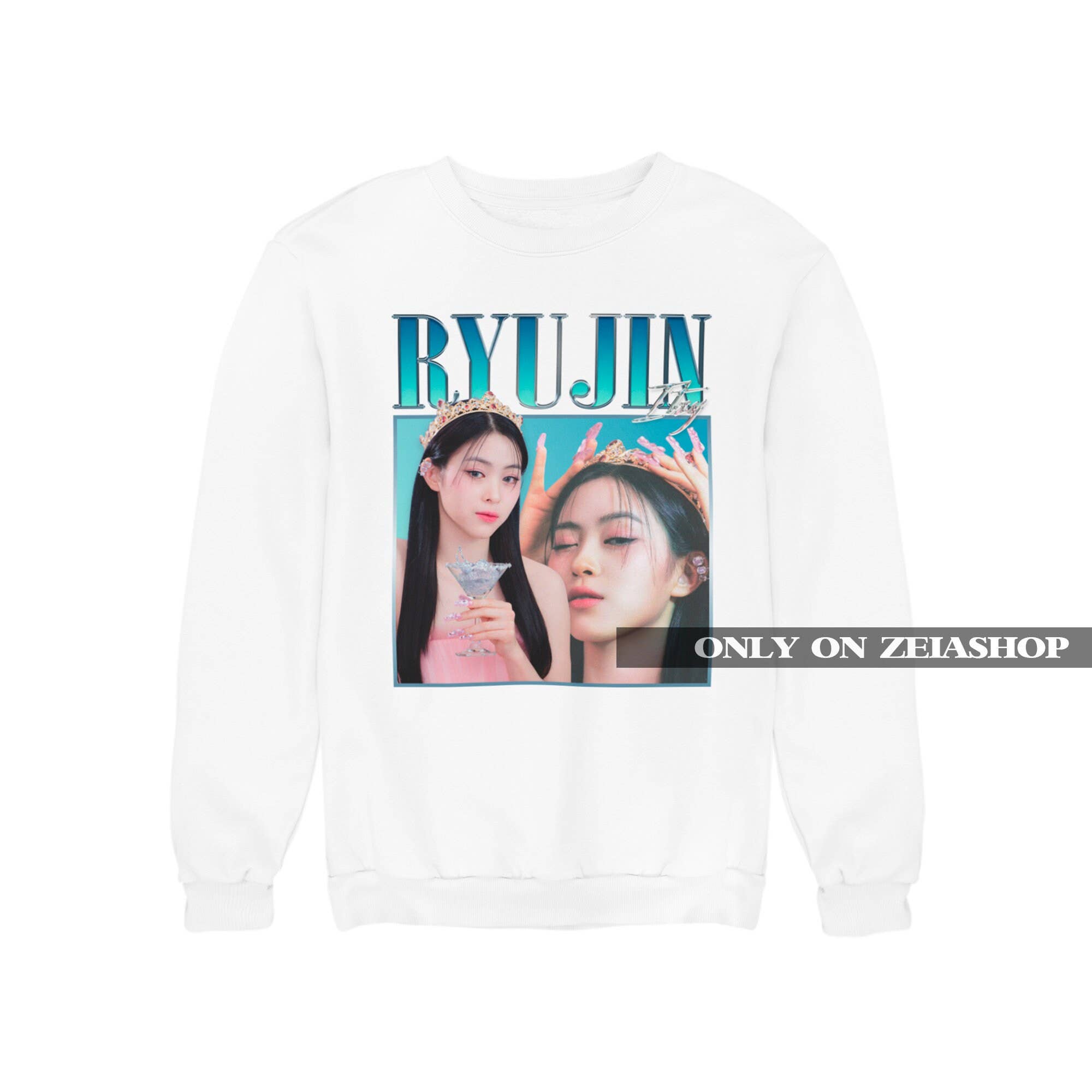 TheKingShirt - Wholesale Graphic Sweatshirt - Women's - Itzy Ryujin Retro Sweatshirt - Kpop Merch & Gift - Itzy Clas0