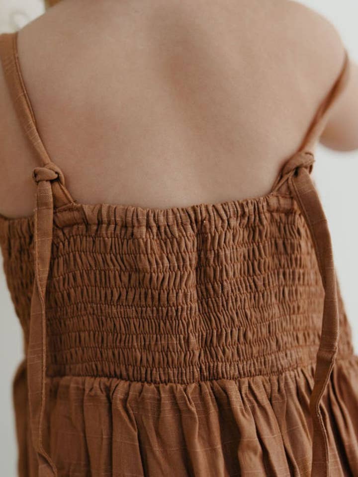 Vincente Tie Dress | Organic Sugarcane | Mulberry for wholesale on Faire1