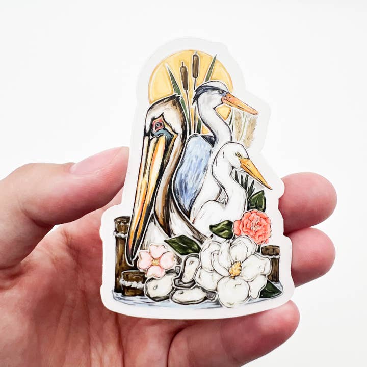 Home Malone - Wholesale Sticker - Southern Marshland Sticker -Swamp Birds Bottle Laptop Decal