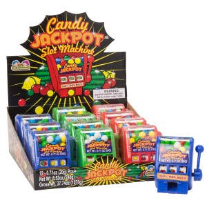 L&F Universal Goods - Wholesale Hard Candy - Candy Jackpot Slot Machine Candy DIspenser 12/0.71OZ0