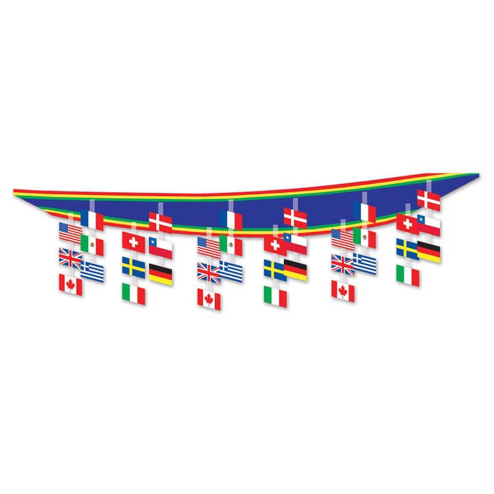 International Flag Ceiling Decor - 3.65Mtr x 30cm for wholesale by 360 Degrees Ltd