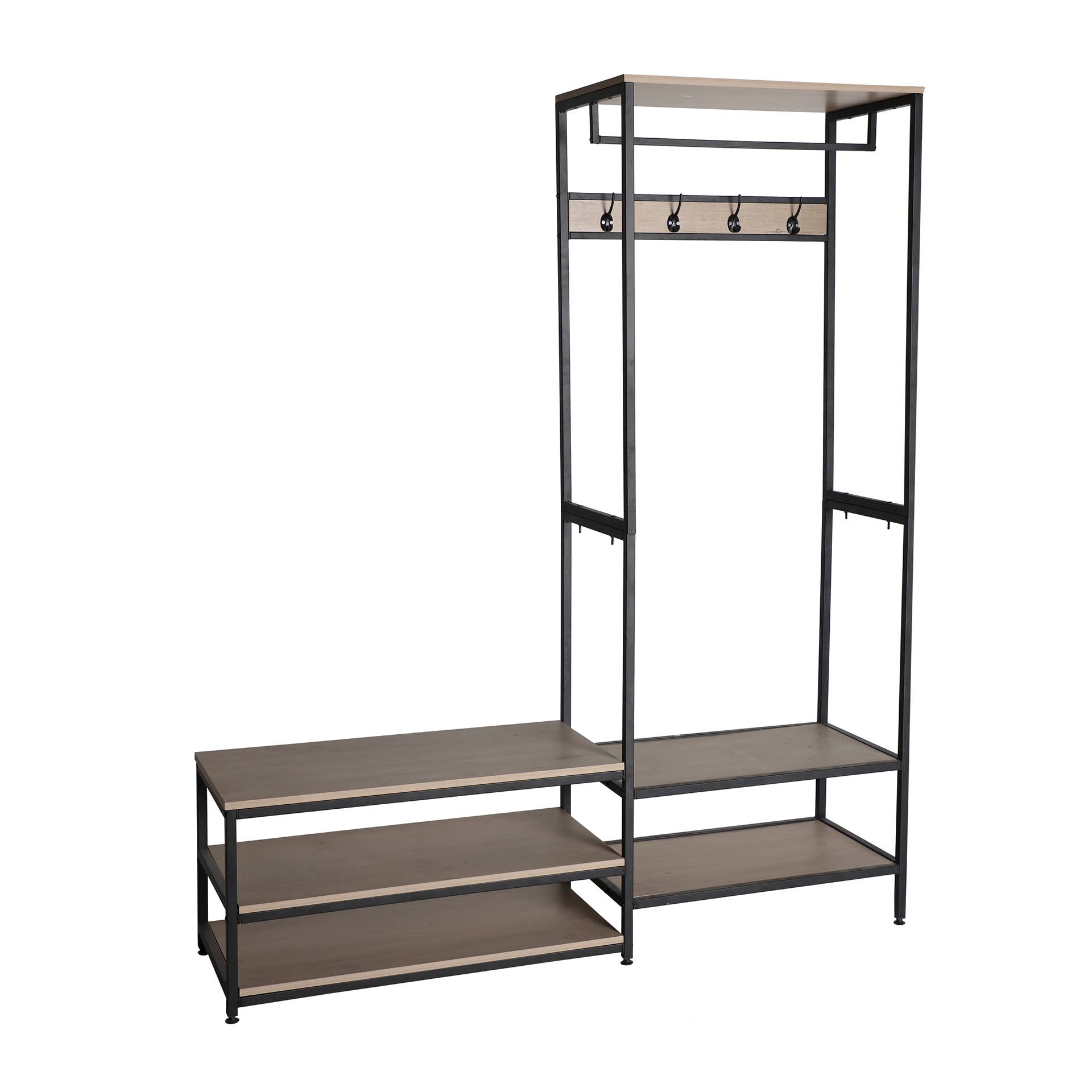 Kodu - Venta al por mayor Percheros - Perchero Henche, De Hierro, En Color Negro/Natural1