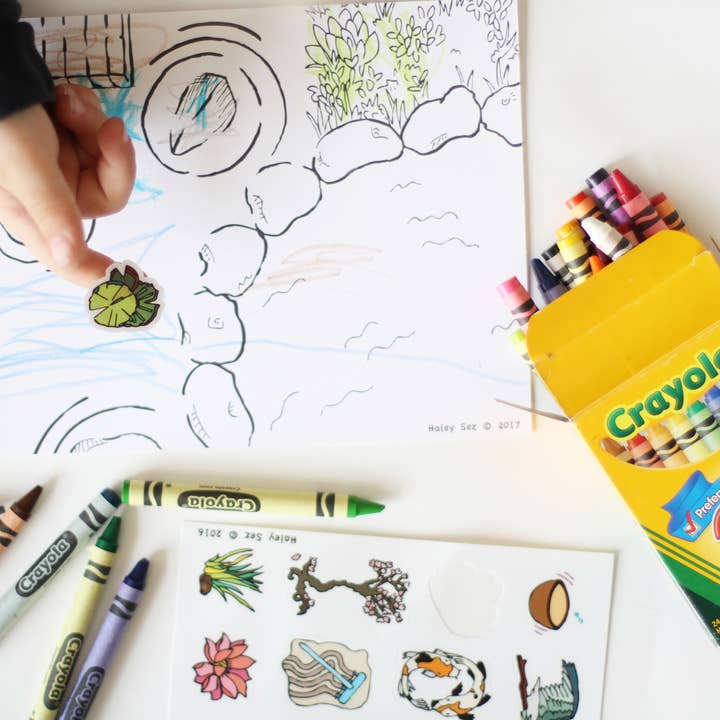 Create Your Own Meditation Garden: Stickers and Coloring Set for wholesale by Surprise Inside Art