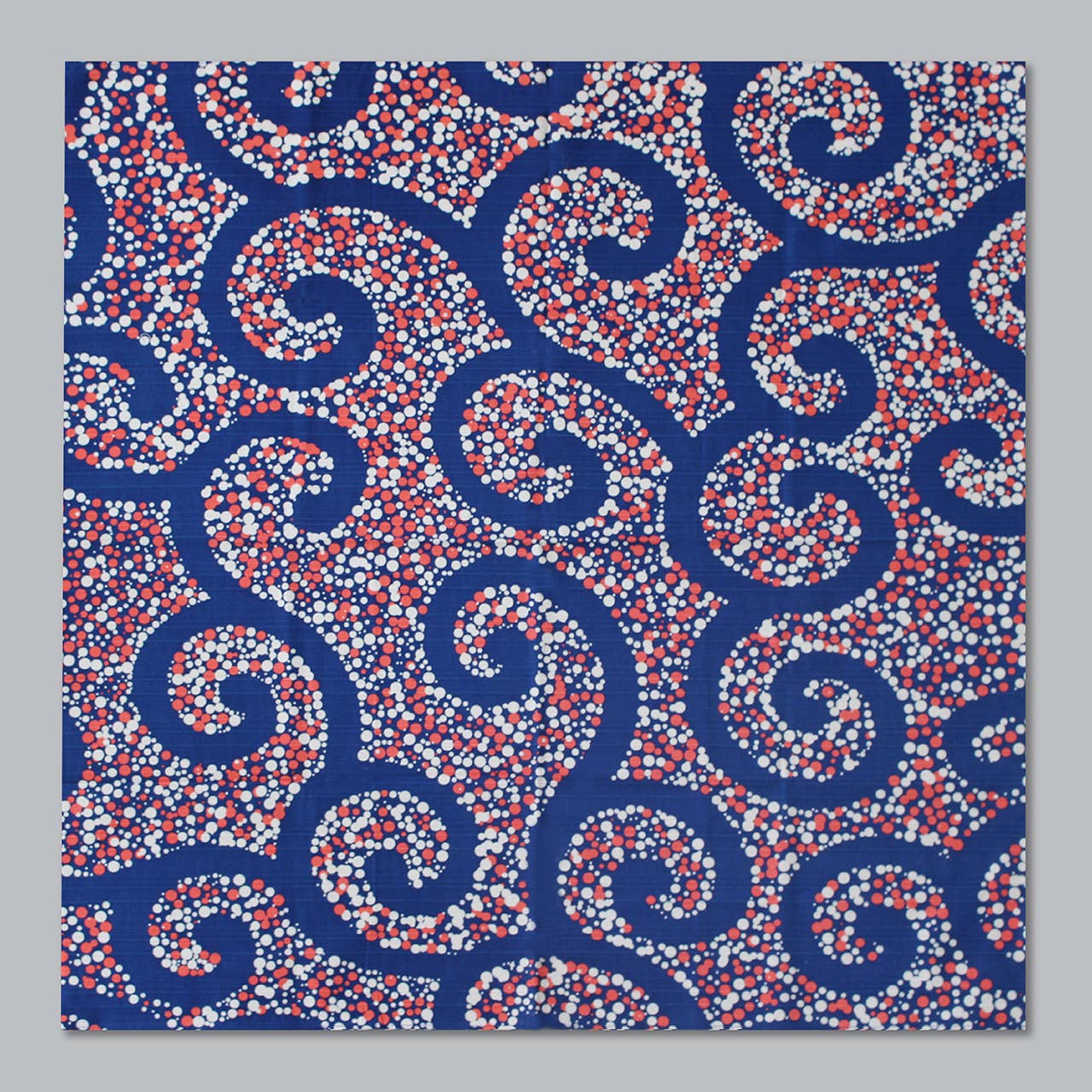 KASHIKO - Vente Pochette cadeau - Emballage cadeau en tissu/Furoshiki/Japonais/70cm×70cm Arabesque Bleu3