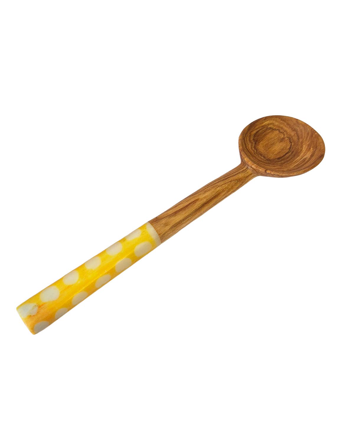 AARVEN - Vendita all'ingrosso Cucchiai da cucina - Cucchiaio da zucchero intagliato a mano in legno d'olivo con manico in osso batik2