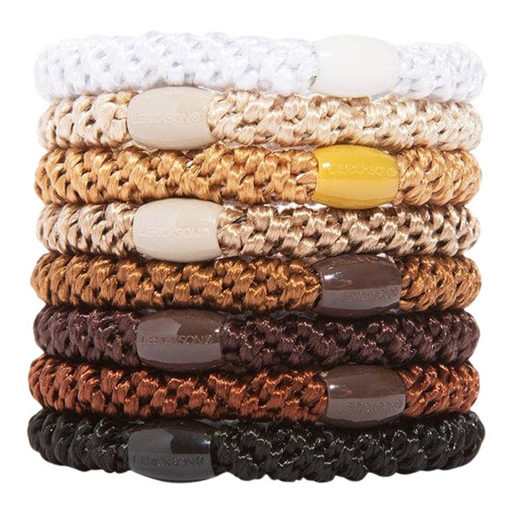 France Luxe/L. Erickson - Wholesale Hair Tie - Grab & Go Ponytail Holders - Set of Eight