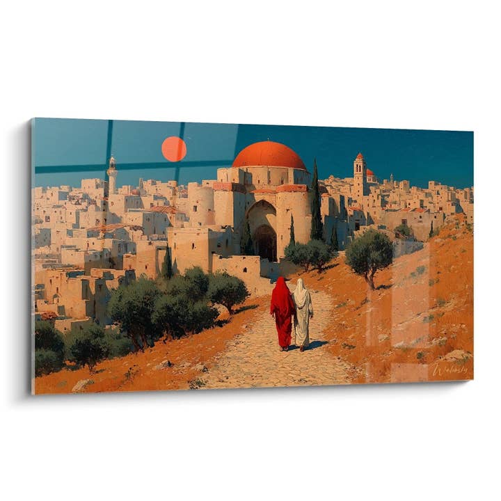 Österländsk stadstavla brännande sand - orientalismutgåva för wholesale av Walensky
