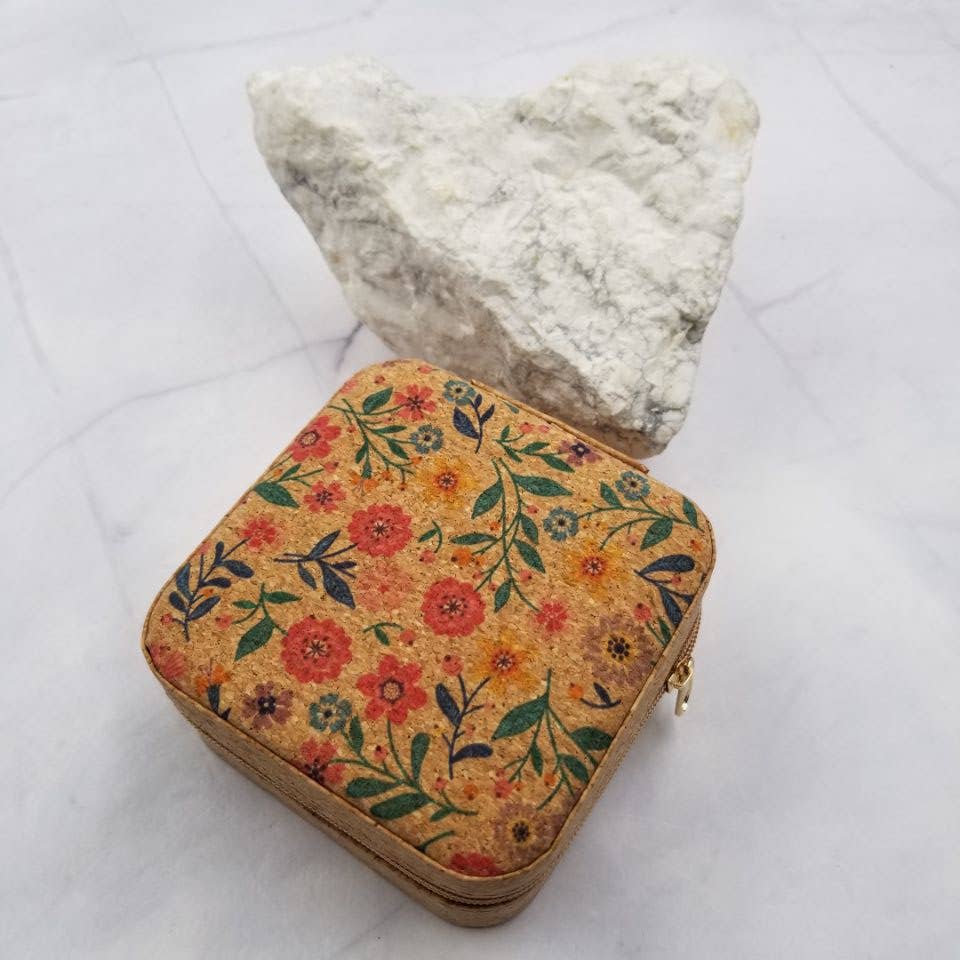 The Pretty Jewellery - Vente Boîte/rangement à bijoux - Boîte à bijoux Flower Cork Organizer2