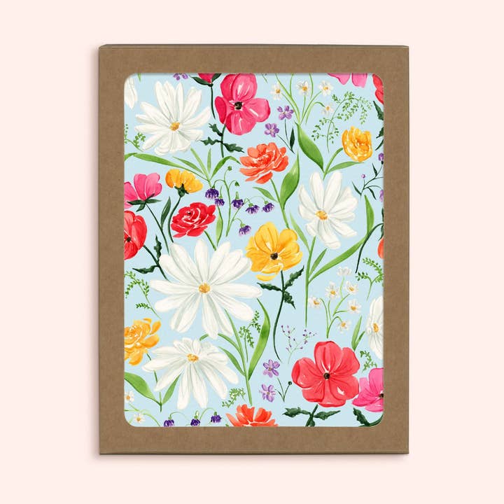 Flores Silvestres | Conjunto de 6 Cartões de Saudação em Caixa por atacado de Almeida Illustrations