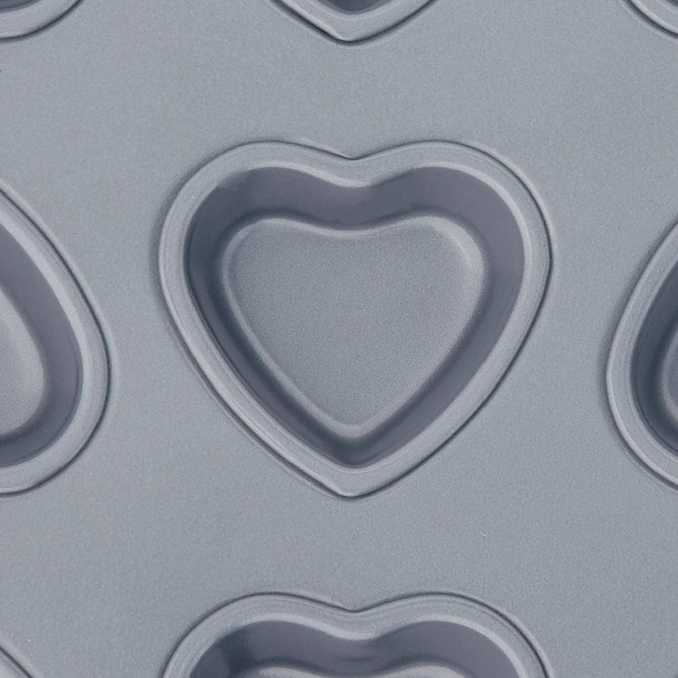 Fox Run Brands - Wholesale Cupcake/Muffin Pan - Fox Run Mini Heart Muffin Pan, 12-Cup, 9.5” x 7.25”3
