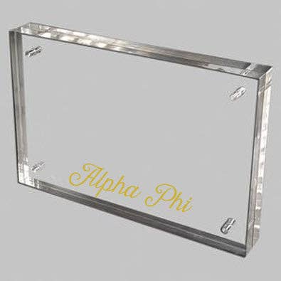 Over The Moon Greek - Wholesale Picture Frame - Sorority Acrylic Frame with Gold Foil Lettering4