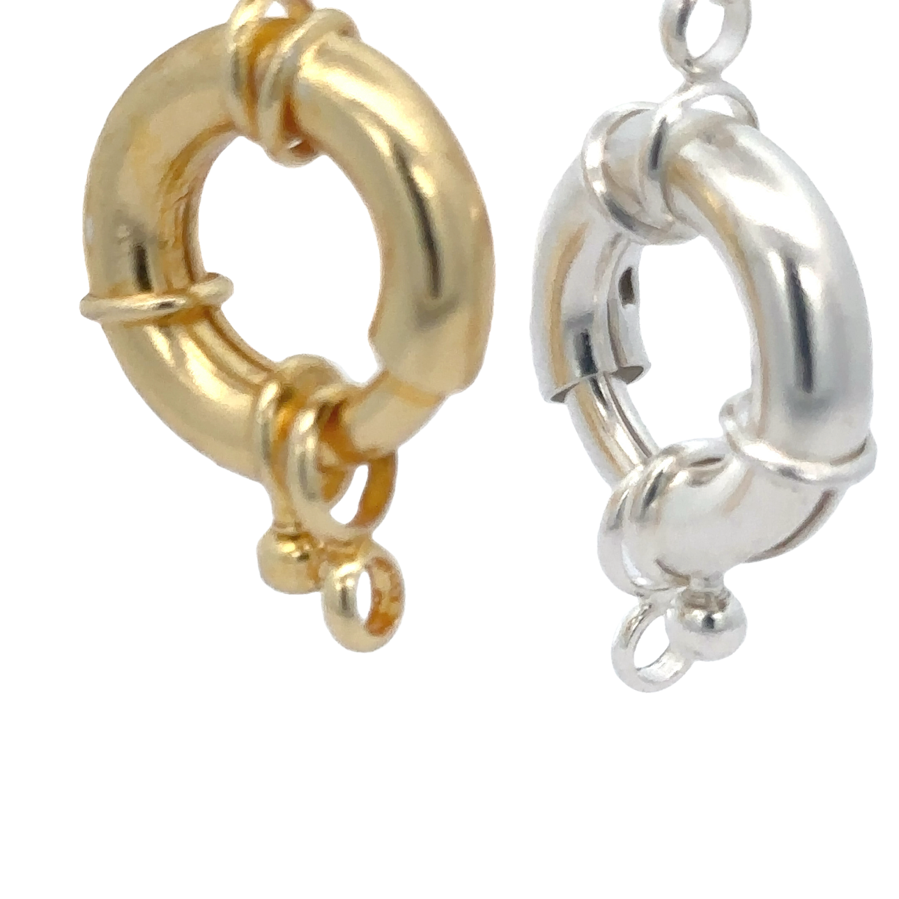 Purity Beads - Wholesale Clasp - Elegant Gold Finish and Silver Plated hollow Blot Clasps Available in Three Size :12mmX11mm,17mX13m,23mmX19mm1