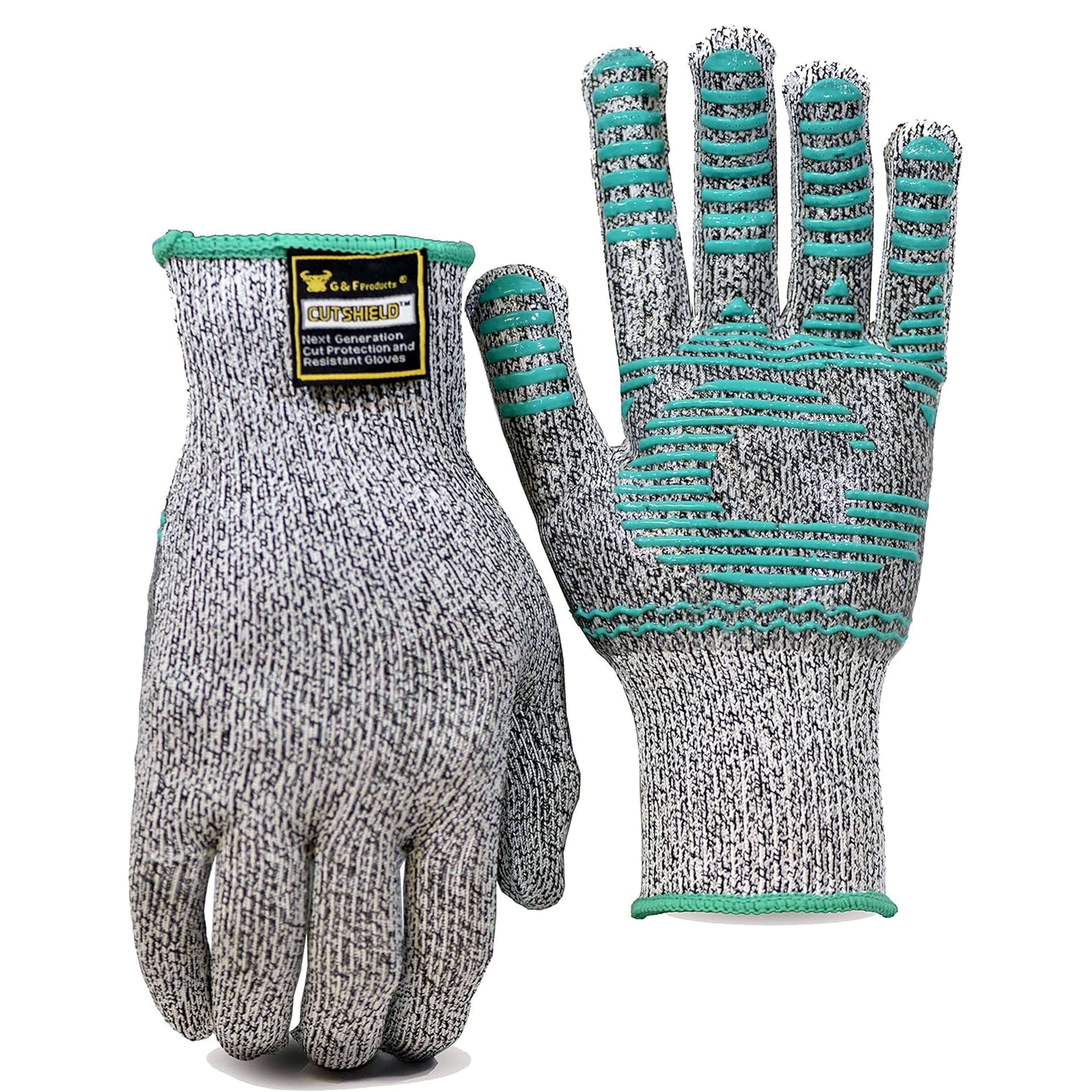G & F Products - Wholesale Gloves - Unisex - Cut Resistant Gloves With Anti Slip Silicone Blocks, Level 50