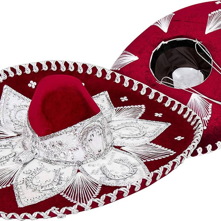 FESTMEX - Vente Chapeau de cowboy – femme - Chapeau Sombrero Mariachi Charro mexicain authentique pour adulte, chapeau mexicain haut de gamme pour fêtes costumées, 5 mai, 16 septembre1