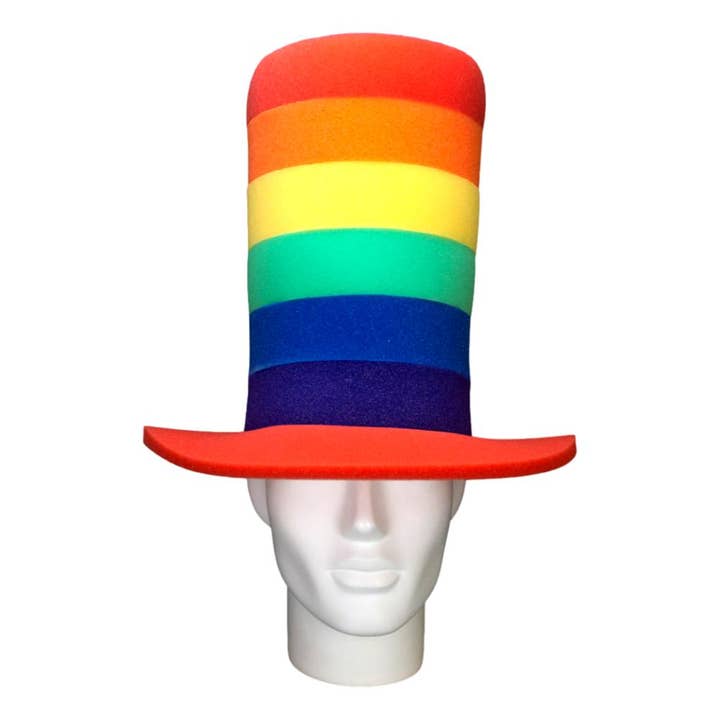 Cappello a cilindro arcobaleno dell'orgoglio per la vendita all'ingrosso da parte di Foam Party Hats