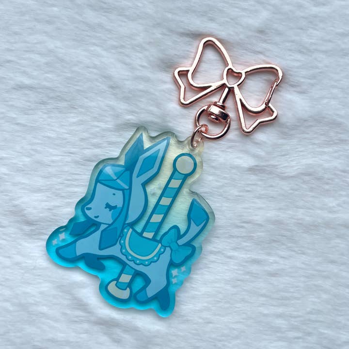 Porte-clés en acrylique Glaceon Carousel pour la vente par Easybriizy Draws