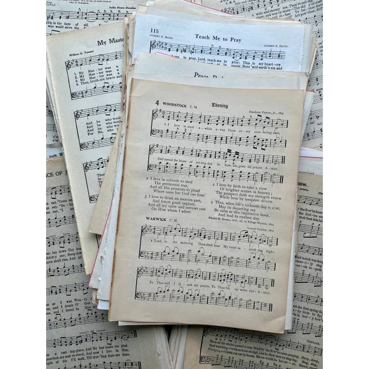 Moonbeam Mercantile - Wholesale Craft Supplies - Vintage Hymnal Sheet Music for Crafting & Weddings1