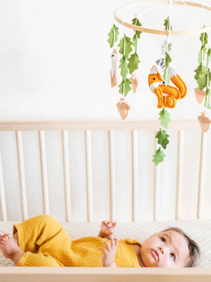 Woodland Dreams Nursery Mobile for wholesale by Little Giraffe